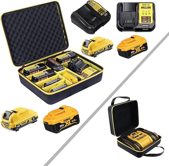 khanka Hard Storage Case Replacement for Dewalt 12v/20v/60v Max XR Battery and Charger/Dewalt DCC020IB 20V Max Tire Inflator