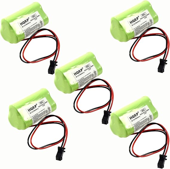 HQRP 5-Pack Emergency Exit Light Battery Compatible with Lithonia ELB-B001 EU2 LED Interstate ANIC1566 Unitech 0253799 Lowes 253799, Unitech 6200RP, LEDR-1, OSA230 Replacement