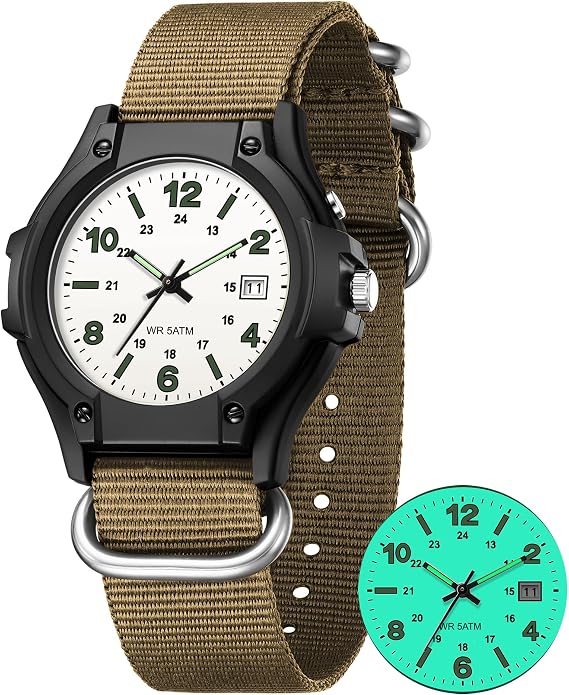 Military Watches for Men Tactical Waterproof Watch with Night Light