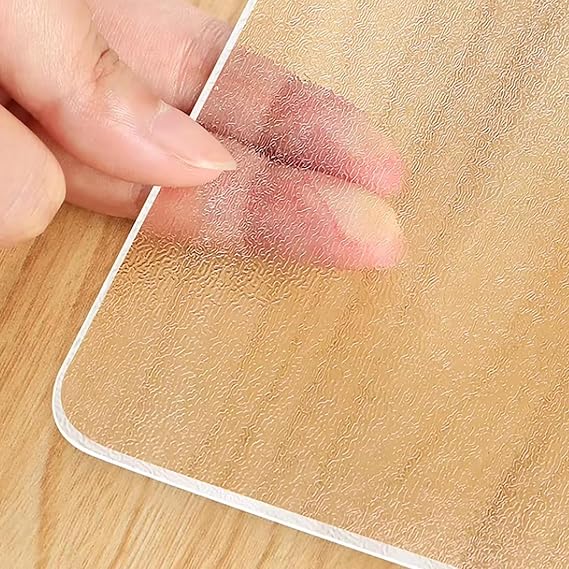 Frosted Table Cover Protector 20" x 28", 2mm Thick Plastic Table Cover, Table Protector for Dining Room Table, Waterproof Vinyl Tablecloth Table Pad Mat for Kitchen, Writing Desk