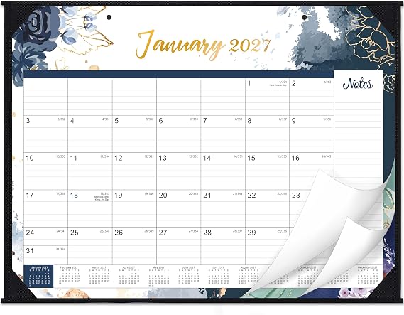 2027 Large Desk Calendar, July 2026 - December 2027, 18 Month Desk Calendar