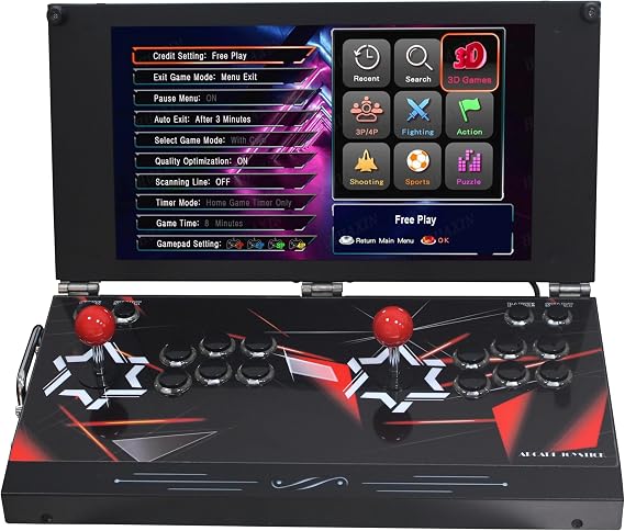 Portable Arcade Game Console with 17.5-inch HD Screen, 26800 Retro Games - Dual Player Handheld Video Game Machine for Home Entertainment