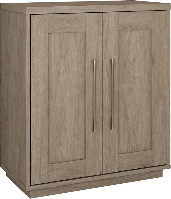 Henn&Hart 28" Accent Cabinet, Sideboard Buffet, Weathered Gray