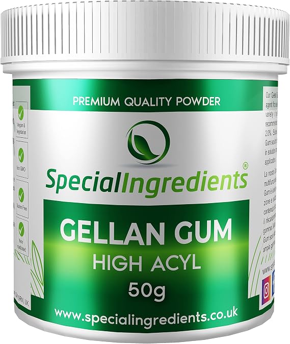 Gellan Gum High Acyl 50g Premium Quality Powder Non-GMO, Gluten Free – Recyclable Container