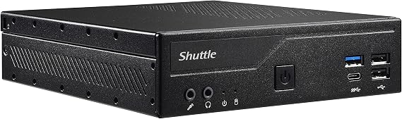 Shuttle XPC Slim DH610S Barebone PC Intel H610 Support 65W Alder Lake-s LGA1700 CPU No Ram No HDD/SSD No CPU No OS Black