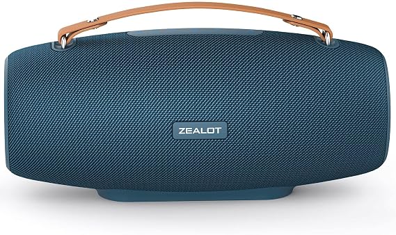 ZEALOT Bluetooth Speaker, Speaker,75W Waterproof Speakers Bluetooth Wireless Loud with 14,400MAh Battery,20H Play,EQ,Deep Bass,Stereo,Dual Pairing,Large Outdoor Speakers for Party,Beach,Camping,Blue