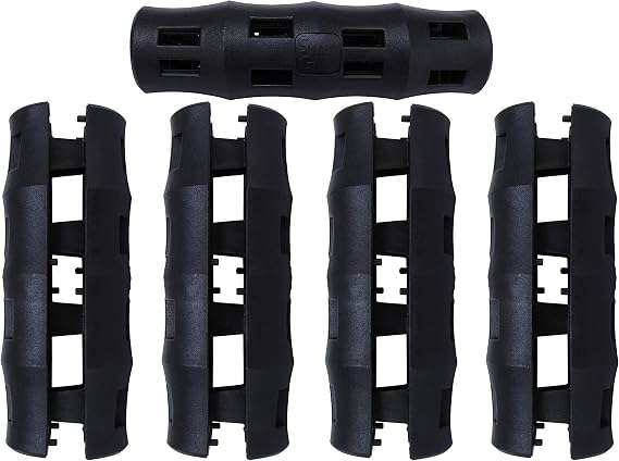 Bucket Handle Replacement Grip, Ergonomic, Oversized, Black, 5 Pack