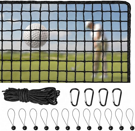 Golf Net,7Ft,10Ft,15Ft,20Ft,25Ft, 30Ft, 40Ft Golf Practice Net,Sports Practice Barrier Net, Heavy Duty Ball Netting Golf Hitting Net, DIY Ball Net,Baseball Net Hockey Net and Chipping Net