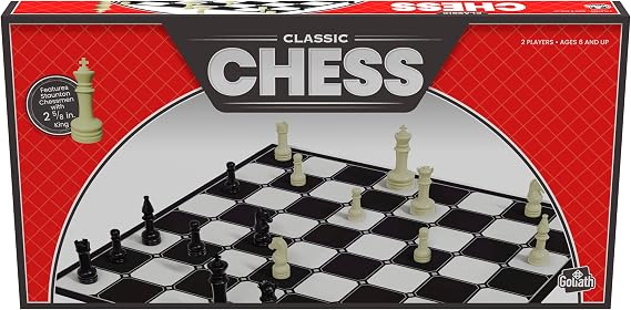 Goliath Games: Classic Chess Set | Traditional Board Games for Kids and Adults | For 2 Players Ages 6+, Black