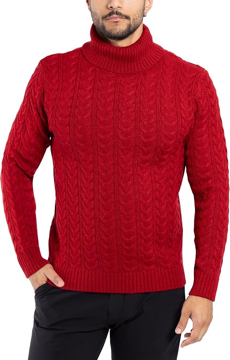 X RAY Mens Turtleneck, Soft Slim Fit Pullover Top, Basic Turtle Neck Sweater for Men