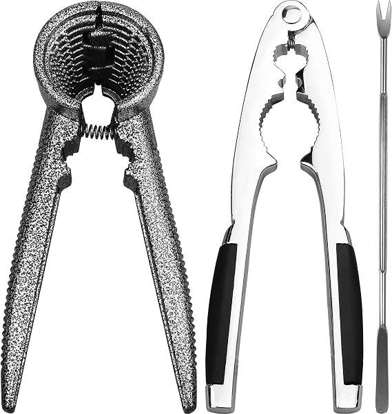 Anwenk Nutcracker Pecan Walnut Nut Crackers Bundle Heavy Duty Shell Seafood Cracker Tool with Non-Slip Handle