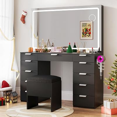 DWVO Black Vanity with Mirror