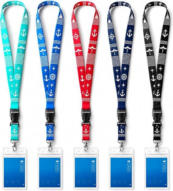 Avorast 5 Pack Cruise Lanyards for Ship Cards, Cruise Essentials