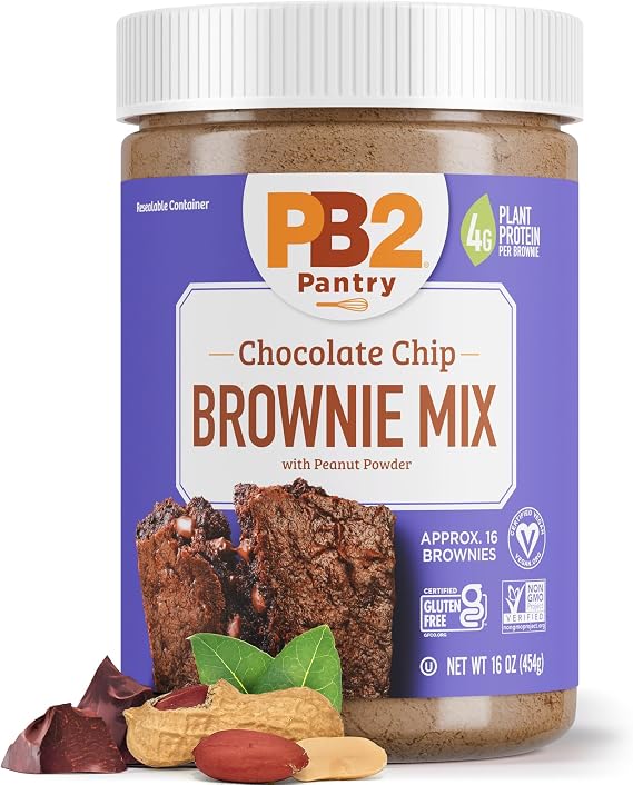 PB2 Pantry -Chocolate Chip Brownie Mix - 16 oz Jar