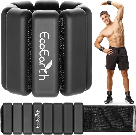 Ankle & Wrist Weights - Adjustable Workout Bands for Men & Women - Set of 2 - Use for Hands, Arms, Legs - Wearable Weight Bracelets for Fitness, Strength Training, Running, Yoga, Dance, Pilates