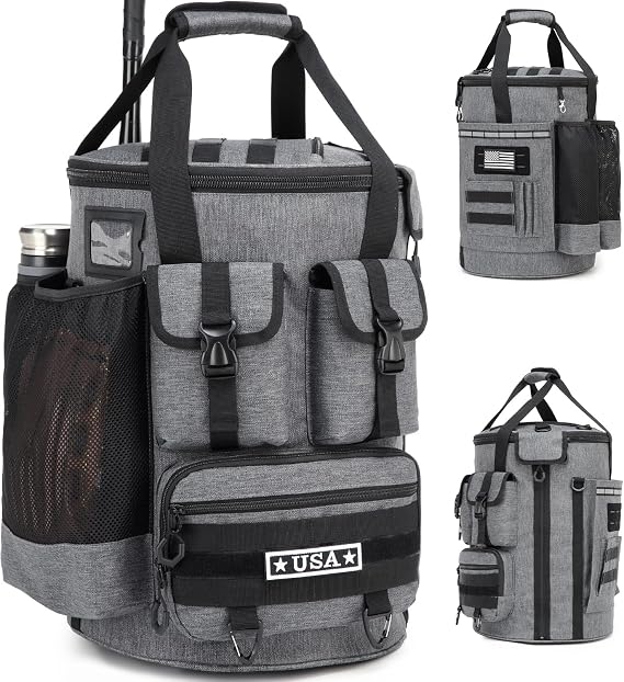 Baseball Bucket Bag, Softball Coaches Bags Fit 6 Gallon Buket
