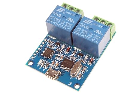 NOYITO 2-Channel Micro USB Relay Module USB Smart Control Switch USB Intelligent Control Switch (2-Channel Micro USB)