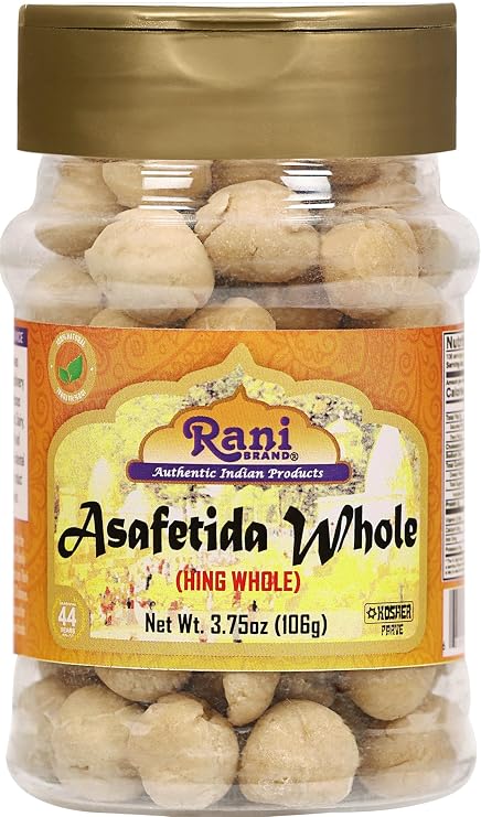 Rani Asafetida (Hing) Whole 3.75oz (106g) PET Jar ~ All Natural | Salt Free | Vegan | Non-GMO | Kosher | Asafoetida Indian Spice | Best for Onion Garlic Substitute
