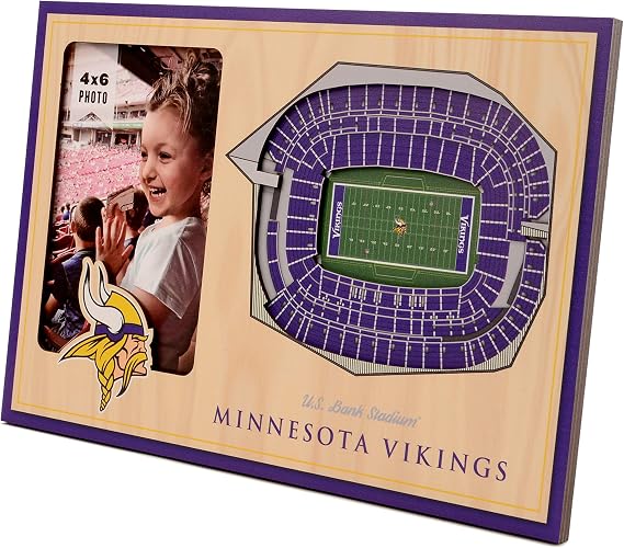 YouTheFan NFL Minnesota Vikings 3D Stadium Picture Frame