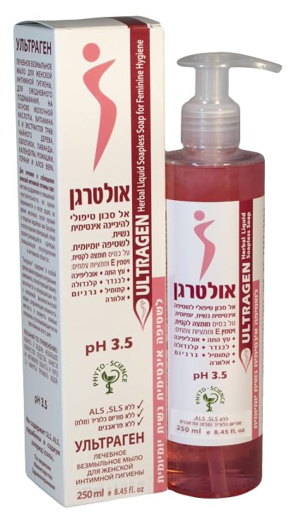 ULTRAGEN Herbal Treatment Liquid Soapless Soap for Daily Intimate Douche for Feminine Hygiene Feminine Wash for Sensitive Skin Gentle PH Balance Intimate Wash