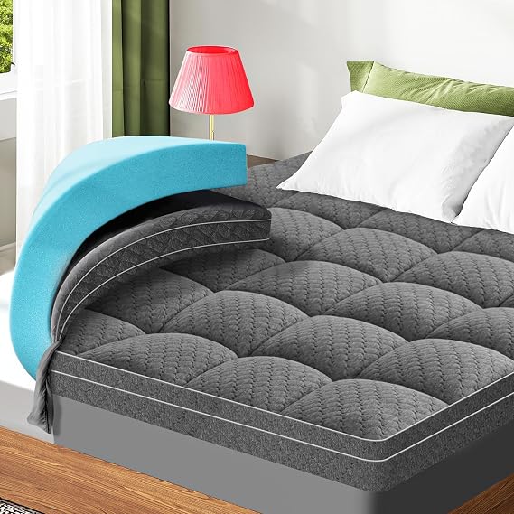 VALUXE Dual Layer 3 Inch Memory Foam Mattress Topper Full Size