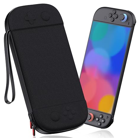 STARTRC GAMES Slim Carrying Case for Nintendo Switch 2 2025, Hard Shell Travel Case with 12 Game Card Slots, Portable Carry Bag for Switch 2 Console Black
