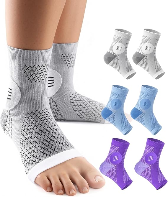 3 Pairs Neuropathy Socks for Women & Men, Toeless Compression Socks