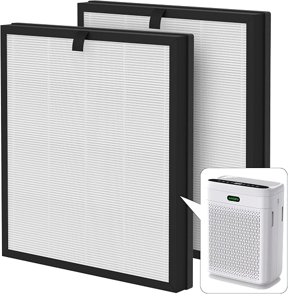 F1 Replacement Filter Compatible with Ameifu F1 Double-Sided Air Cleaner Purifier for Home Large Room Up to 2200 Sq Ft, MF-F1 3-in-1 Filter of Premium Filters and Activated Carbon, 2 Pcs (1 Set)