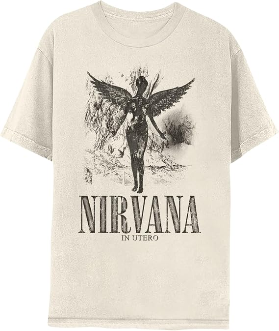 2Bhip Nirvana in Utero Winged Angel Vintage Style T Shirt