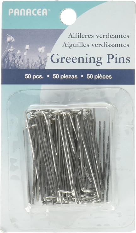 Panacea Sharp Greening Pins 1.75" 50/Pkg, 1 Pack, Silver