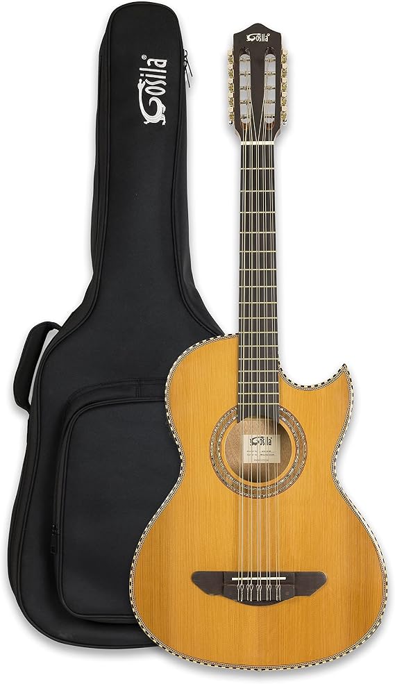 10 String Electric Acoustic Bajo Quinto Solid Cedar Top Sapele back & sides