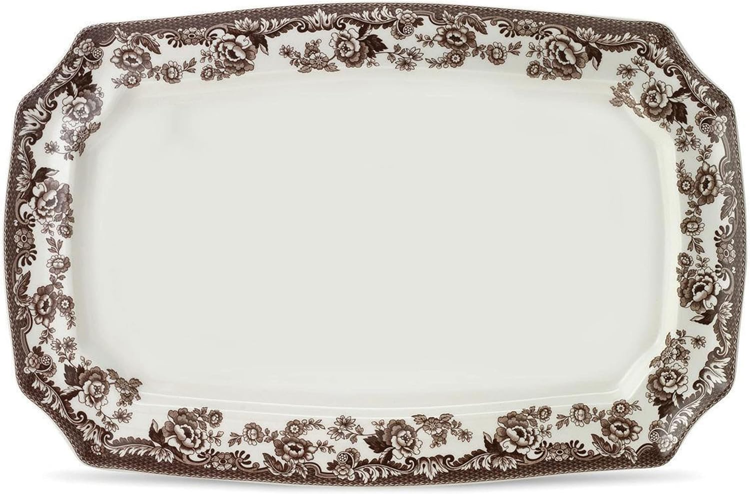 Spode Delamere 17.5 Rectangular Serving Platter | Large Platter for Thanksgiving, Dinner Parties, and Other Events | Made from Fine Porcelain | Microwave and Dishwasher Safe