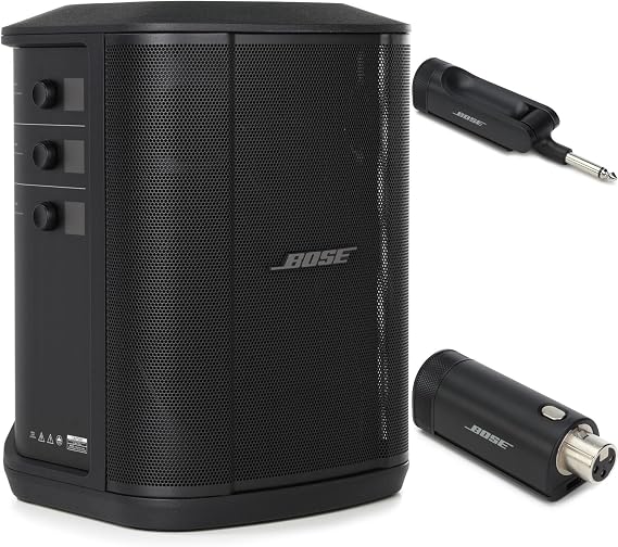 Bose S1 Pro+ Multi-Position PA System with Mic and Instrument Wireless Transmitters