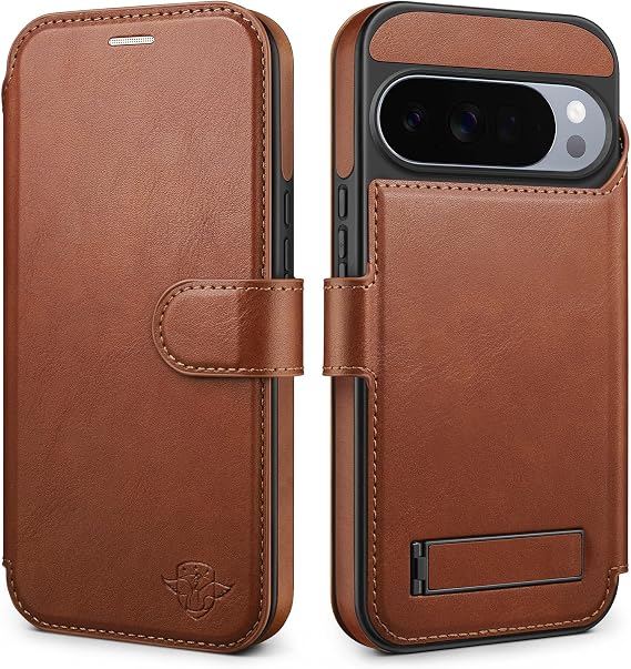 Wallet Case for Google Pixel 10/10 Pro 6.3",Stand, Light Brown
