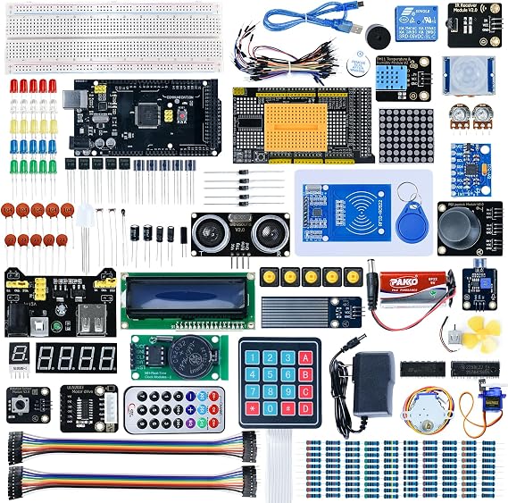 MEGA 2560 Project: The Most Complete Electronics Starter Kit with Tutorial, Compatible with IDE STEM Projects
