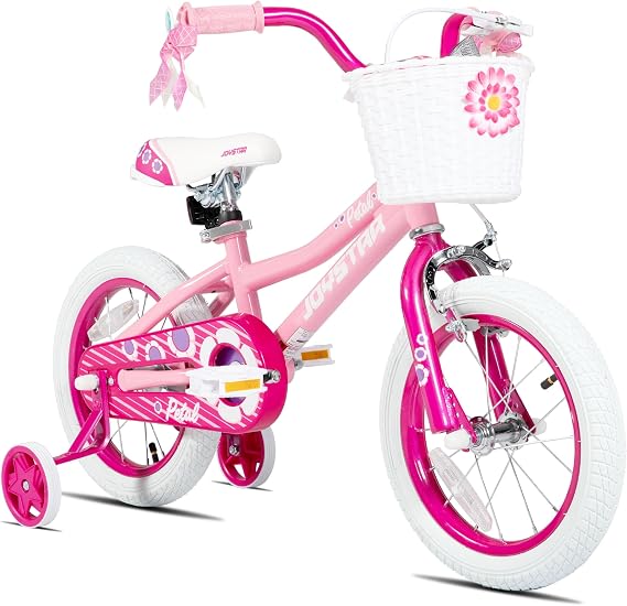 JOYSTAR Girls Bike for Toddlers and Kids Age 3-10 Years, 12 14 16 20 Inch Kids Bike with Training Wheels and Handbrakes, 20 Inch Bike with Kickstand, Multiple Colors