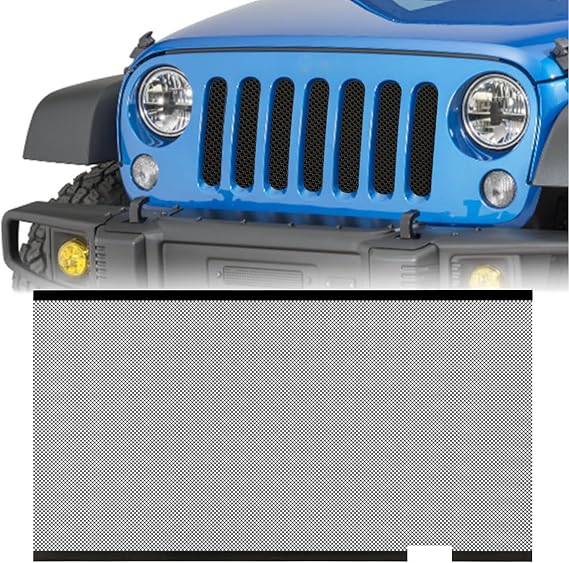 moveland Grille Insert for Jeep Wrangler JK JKU, Aluminum Alloy