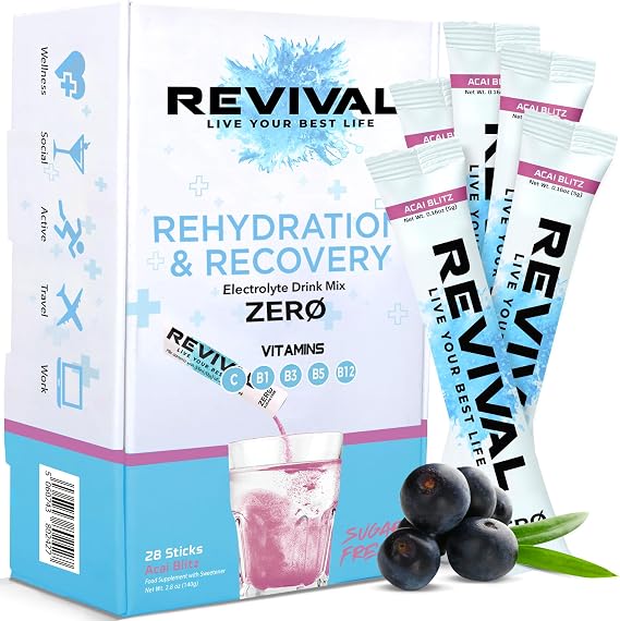 Revival Zero Rapid Rehydration Electrolytes Powder | Sugar Free Hydration