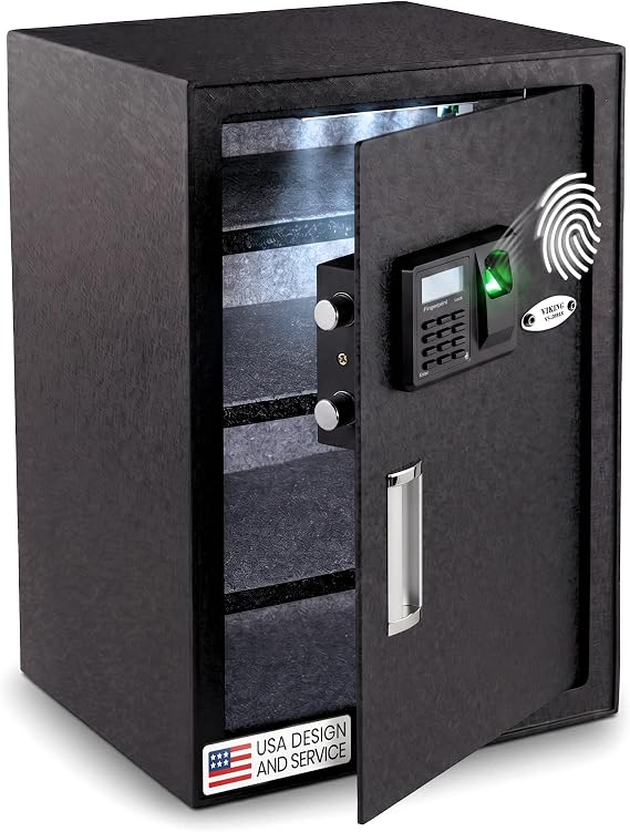 Viking Security Safe VS-50BLX Large Fingerprint Cabinet Safe - Black