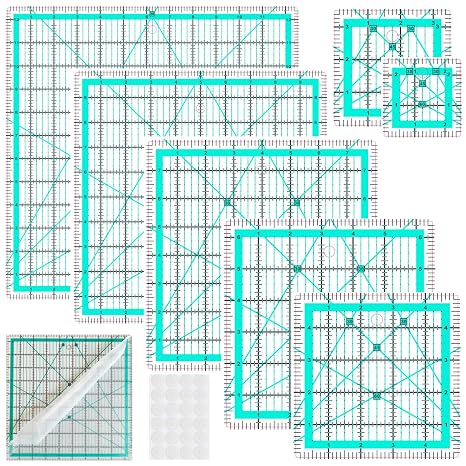 Quilting Rulers,7 Quilting Square Rulers(2.5",3.5",5",6.5", 8",10",12.5")