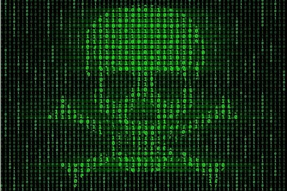 Laminated Computer Virus Cyber Security Skull and Crossbones Poster Dry Erase Wall Art 24x16