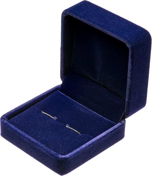 Small Dark Classic Velvet Cufflink Box Case