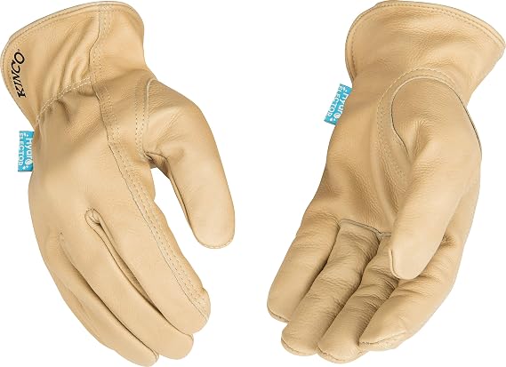 Kinco, 398P-L - Hydroflector Unlined Cowhide Leather Work Gloves, Large