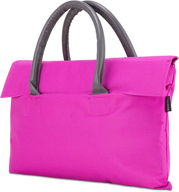 Classone BYN-EL009 WTXPro Su Geçirmez Kumaş 13-14 inch Bayan Laptop, Notebook, Macbook Air El Çantası- Tote Bag- Fuşya