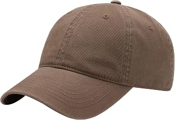 Plain Washed Baseball Cap - Retro Adjustable Cotton Hat, Vintage Structured Golf Dad Cap for Men Women