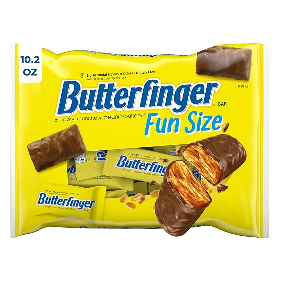 Butterfinger Fun Size Candy Bars, Individually Wrapped, 1 Bag, 10.2 Oz