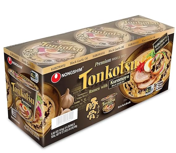 Tonkotsu Ramen with Kuromayu Noodle Big Bowl, 3.56 Ounce (Pack Of 6)