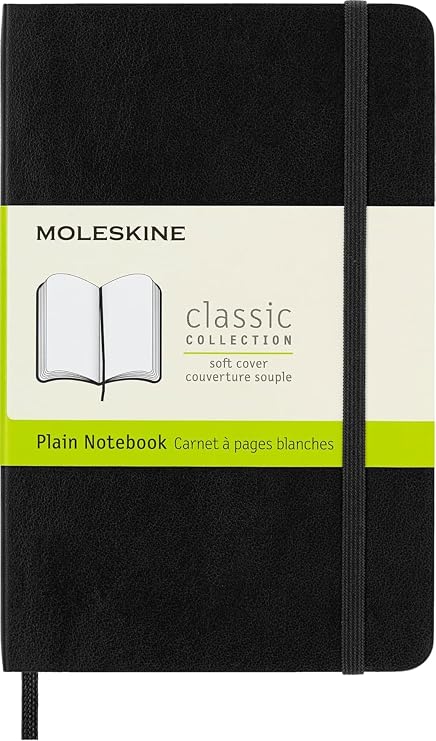 Moleskine Cep Boy Esnek Kapak Defter - Soft Cover Pocket Plain Notebook Black