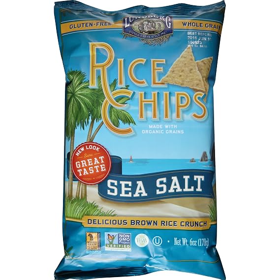 Lundberg Rice Chips Sea Salt, 6 Oz