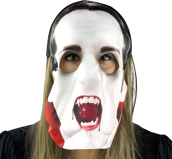 Maccabi Art Dracula Vampire Fan Mask and Hat All-In-One for Costume Parties